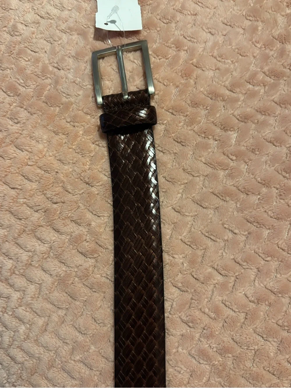 Classic Woven Dark Brown Mens Leather Belt luxury brand Gary’s Newport Beach 40
